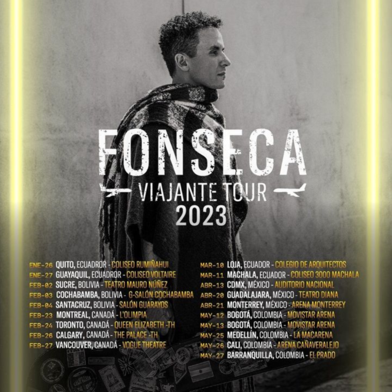 viajante tour fonseca 2023 canciones